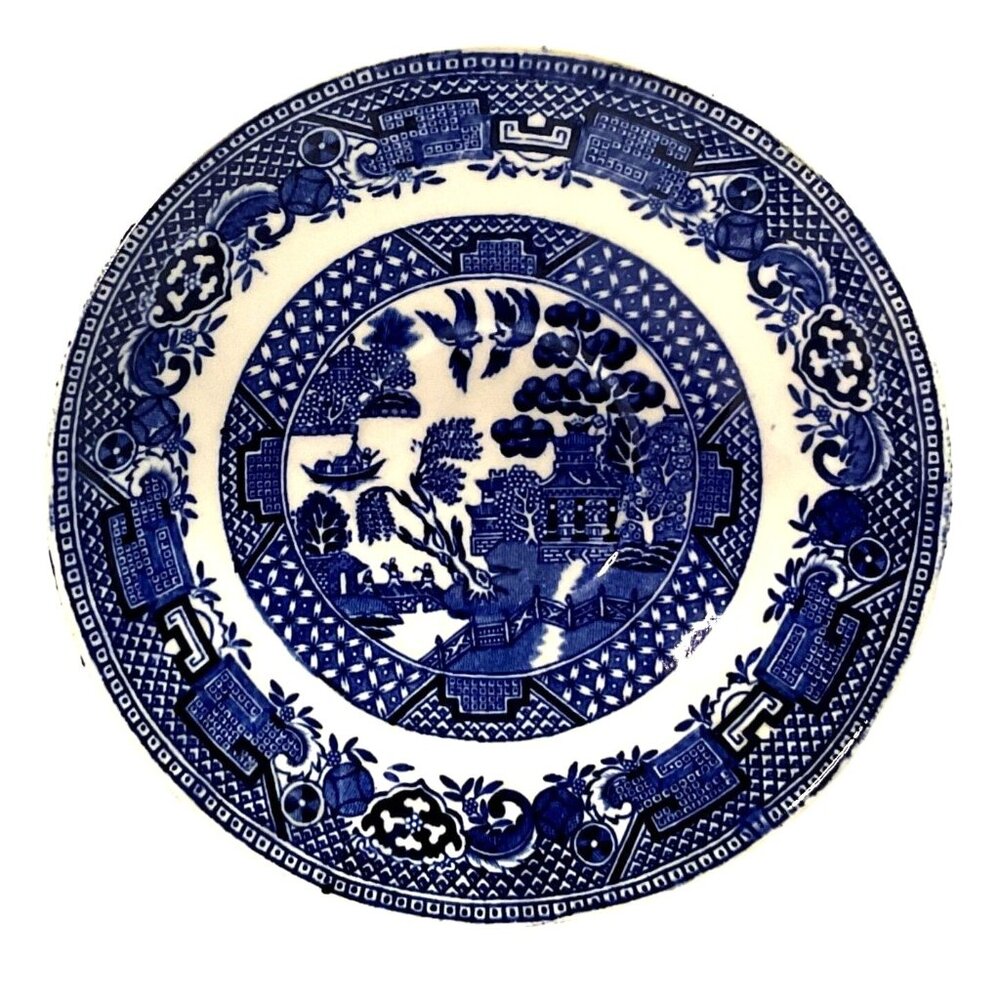 Vtg Old Willow Swinnertons Saucer Plate Stratford England 1940s 5 5/8" Diam